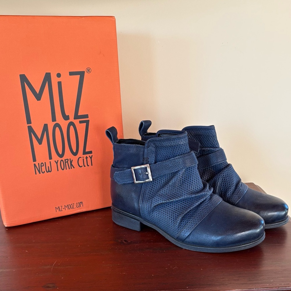 NWT Miz Mooz Blue Ankle Boots